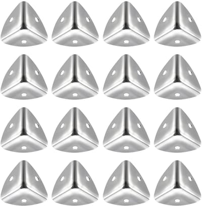 Dailygoods- Hoekbeschermers Metalen 32 Stuks - Decoratieve Hoekbeugel - Randbescherming 25 x 25 x 25 mm - Inclusief 96 Stuks Schroeven - Stevig en Duurzaam - Hoekbeugels