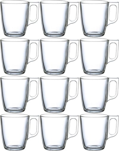 Luminarc Theeglazen / koffieglazen - 12x stuks - glas - 250 ml - Vaatwasser bestendig