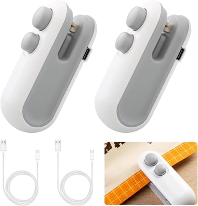 Oplaadbare usb voedselzak sealer — handheld mini vacuümsealer voor chips, snacks, koffie, houdt vers en vochtbestendig, draagbare magnetische keukentool voor thuis en reizen