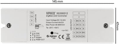 Yphix Zigbee LED dimmer 12-24V voor alle LED strips (50208512)