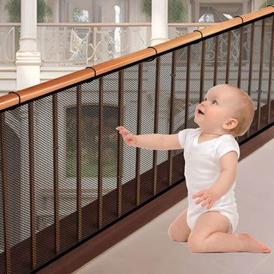 Unyqoos ® Veiligheidsnet 300 x 90 cm voor Kinderen en Huisdieren - Sterk Beschermingsnet voor Trappen en Balkons