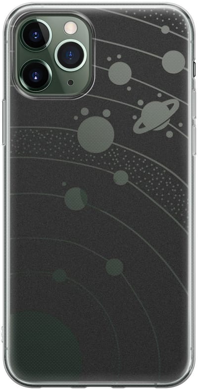 Hoesje geschikt voor iPhone 11 Pro Max - Universe space - Soft Case - TPU - Print - Transparant - Mooie Telefoonhoesjes