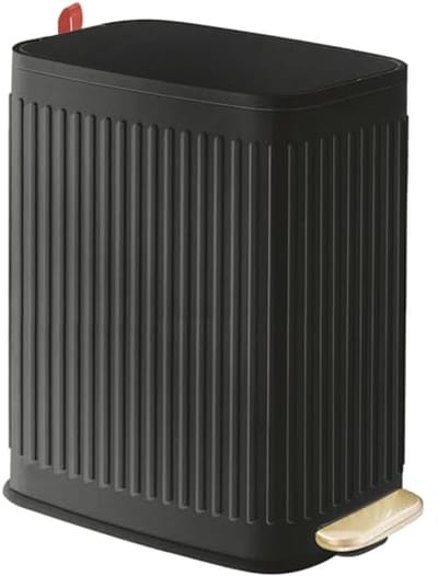 Kleine ruimtebesparende pedaalemmer met softclose-deksel - 7 liter, roestvrij staal, elegant ontwerp voor toilet, slaapkamer en kantoor