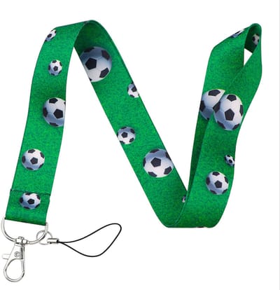 Travel Cords - Keycord Voetbal - stevig lanyard - sleutelhanger - sleutelkoord - met telefoonkoord - sleutels