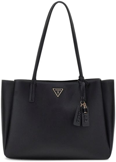 GUESS schoudertas business tas met laptopvak Noelle II Tech Tote Black zwart