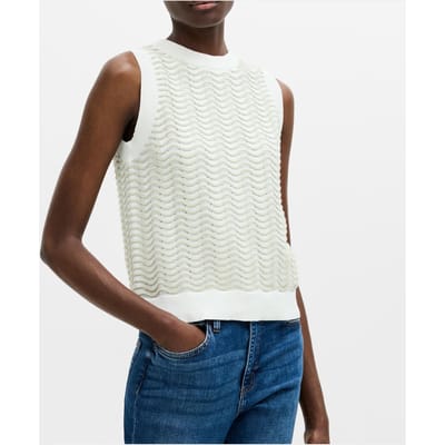 French Connection London Slvlss Jumper Cream/pistachio Taglia: XS | Maglioni a maglia Outlet | Donna | Bianco
