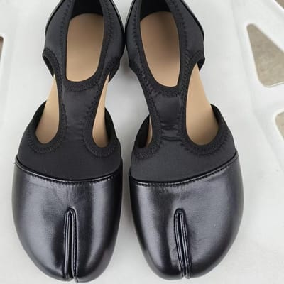 Splitteen Enkele Schoen Dames Lente Retro Platte Ballet Schoenen Holle Sandalen Ballet Plat Dames Stretch Stof Casual Instappers 41 gray