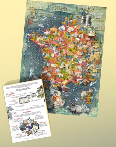 Puzzel Franse Kazen - Frankrijk - Kaas - 1000 stukjes - Leg puzzel