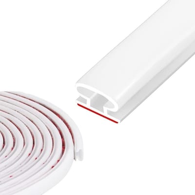 D-vormige rubberen tochtstrip 6 meter, zelfklevende waterdichte raamafdichting, geluidsisolatie en tochtwering voor deur- en raamkaders, geschikt voor kieren van 3 tot 5,5 mm, wit