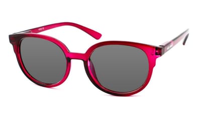 Vista Bonita NOVA – Zonneleesbril UV400 – Sterkte +0.50 – Kleur Very Berry – Unisex model – Licht en hip – Ronde pasvorm – Flexveren - Inclusief etui en doekje