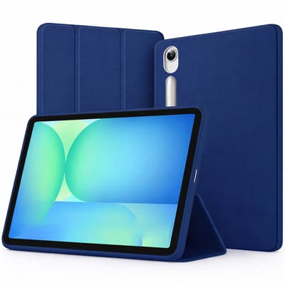 TechNow Hoesje geschikt voor Samsung Galaxy Tab S10 FE+ Hoesje – Extreme Shock Case – Smart Case - Blauw