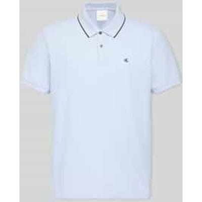 Calvin Klein Ss Refined Pique Tip Polo Breezy Blue Größe: S | Poloshirts Outlet | Herren | Blau