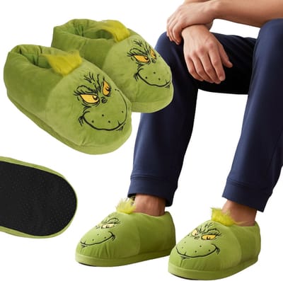 Grinch Groene uniseks pantoffels/slippers, warm, zacht