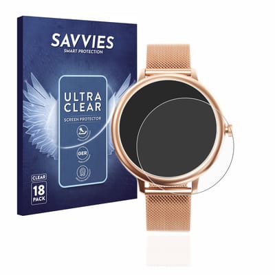 Savvies - Screenprotector voor Naixues Smartwatch CF80 1.08" - Folie Beschermfolie transparant 18 Stuks