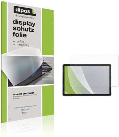 dipos – 2x Matte Beschermfolie geschikt voor RUSHAR M901 | Krasbestendige & antireflecterende Screenprotector Ultra-Thin
