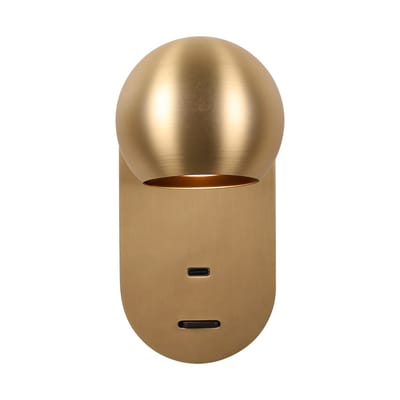 Atmooz Oneye muurlamp antique brass – LED wandlamp – geïntegreerde LED – moderne wandspot – luxe messing wandlamp – compact 7×10×H13 cm – sfeervolle muurlamp – ideaal voor woonkamer, bureau, keuken of slaapkamer