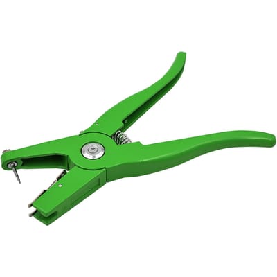 Pince pour étiquette d'oreille Outil pour étiquette d'oreille pour animaux d'élevage Pince applicateur Étiquetage Étiqueteuse Perforatrice Aluminium vert