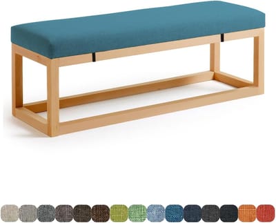 Zitkussen Buiten - Tuinkussen Bankkussen - Terras Tuin - Extra Dikke Vulling - 160x40x3cm - Navy Blauw