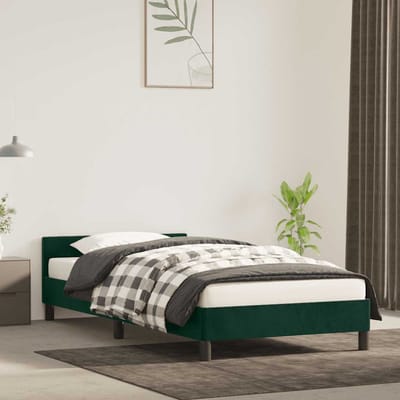 vidaXL - Bedframe - zonder - matras - 80x200 - cm - fluweel - donkergroen