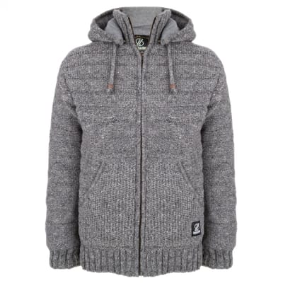 Gebreid Wollen Heren/Uni Vest van Schapenwol met Polyester Fleece voering en afneembare capuchon - SHAKALOHA - M Chuck Ziphood XXL