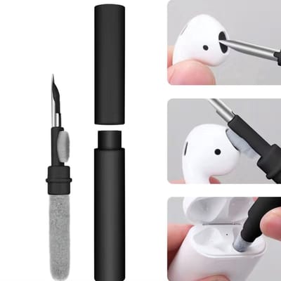 DW4Trading Airpods Schoonmaak Pen 3 in 1 Set - Multifunctionele Reinigingskit - Zwart