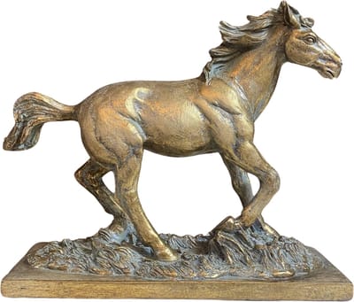 Baroque - Decoratief beeld of figuur - Paardenbeeld resin 30 cm - 30x10x24 - Polyresin