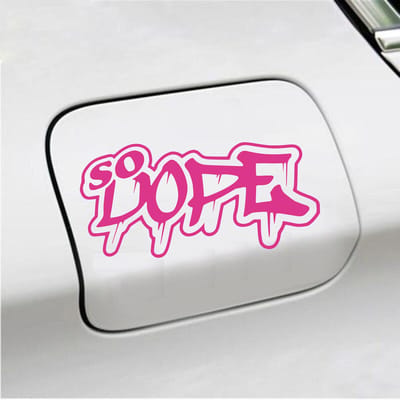 Bumpersticker - So Dope - 8,2 X 15 - Roze