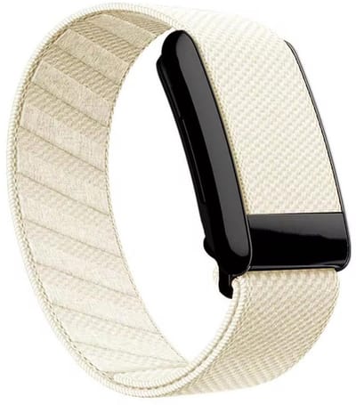 Nylon bandje - geschikt voor WHOOP 4.0 - elastisch met houder - beige