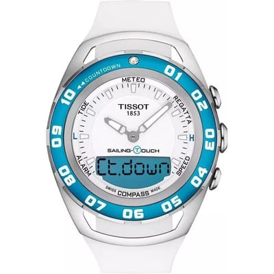 Tissot T-Touch Sailing T0564202701100 Horloge - Rubber - Wit - Ø 45 mm