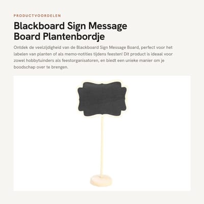 Dailygoods- Plantenbordje Hoogwaardig Hout - Tuin Labels - Memo Notities - Bruiloft Decoratie - Herbruikbaar - Eenvoudig Afwisbaar - Tuinlabel