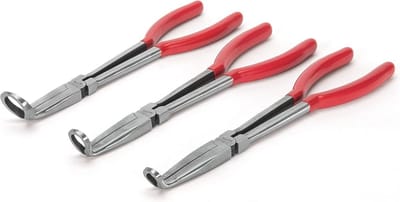 3-delige lange neus slanggreeptang set met antislip grip