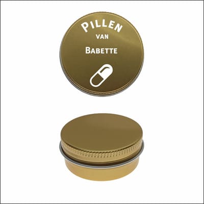 Pillen Blikje Met Naam Gravering - Babette