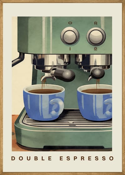 Double Espresso Poster - 30x40 cm