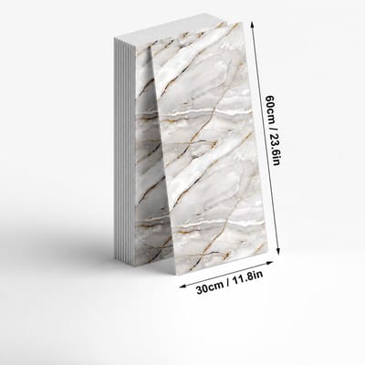 Allero Vinyl Tegels - Zelfklevend - Marmeren Tegels - Tegelfolie - Vinyltegels - 40 Stuks - 60x30 cm - Waterdicht PVC-Vinyl