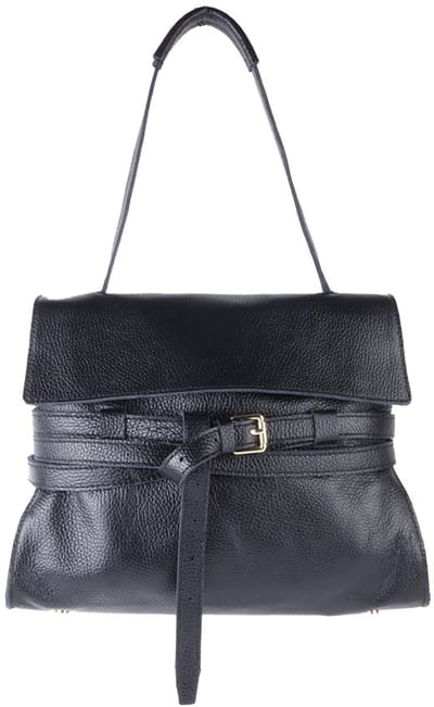 Giuliano lederen handtas Chiara - Made in Italy - Zwart