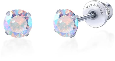 limerencia Titanium oorbellen met schroefsluiting, G23 medische stud oorbellen Hypoallergene gezondheid stud oorbellen voor gevoelige oren mode vrouwen mannen sieraden