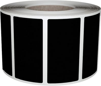 Rechthoekige zelfklevende etiketten 40 mm x 19 mm - Zwarte stickers - 500 stuks