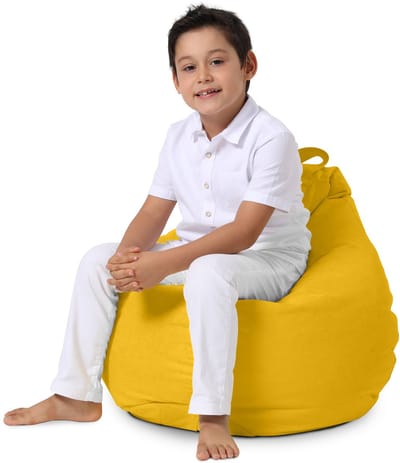 Xoft Living - Kids Pear - Zitzak - Geel - Waterafstotend - Kinderstoel