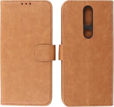 Hoesje Geschikt voor Nokia 2.4 - Book Case Telefoonhoesje - Kaarthouder Portemonnee Hoesje - Wallet Cases - Bruin