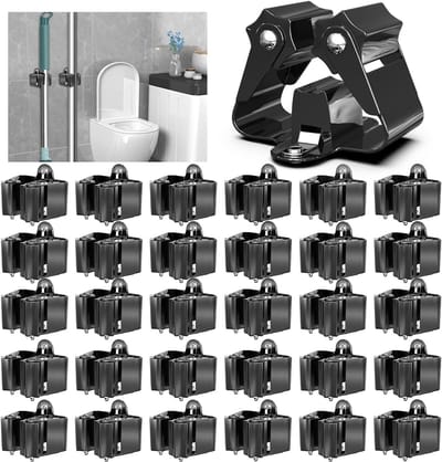 Famanu - Bezemhouder wandmontage grote set van 30 houders voor keuken schuur en garage