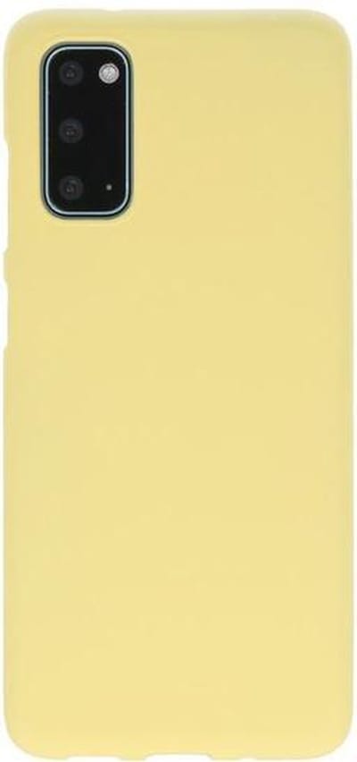 Bestcases Color Telefoonhoesje - Backcover Hoesje - Siliconen Case Back Cover voor Samsung Galaxy S20 - Geel