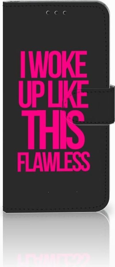 Huawei P30 Lite (2020) Hoesje met naam Woke Up - Origineel Cadeau Zelf Maken