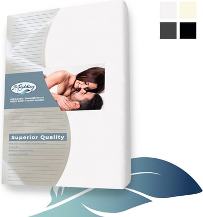 24-bedding - Duopak 2 stuks !! - Jersey Topper Hoeslaken - Topdek Hoeslaken Jersey - 80x200 cm - Wit - 100% katoen - 5 t/m 15 cm hoogte.