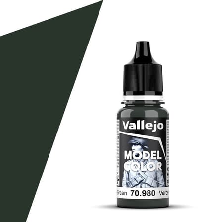 Vallejo Hobbyverf Acrylverf - 70980 Model Color Black Green - Acryl Verf flesje - 17 ml