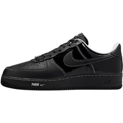 Lage Sneakers Nike Baskets Air Force 1 '07 cuir verni noir
