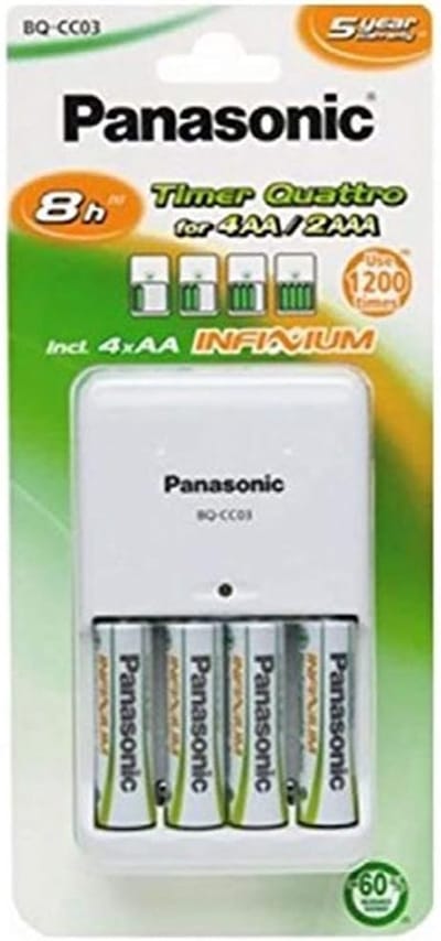 Acculader - Batterijlader Oplader - Batterijen Opladen - Intelligent Laden Delta V - 7 x 5.5 x 11.5 cm - Wit