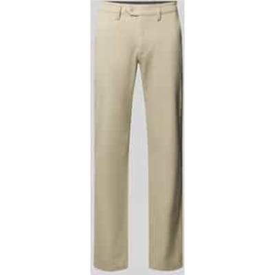 Regular fit stoffen broek met achterzakken