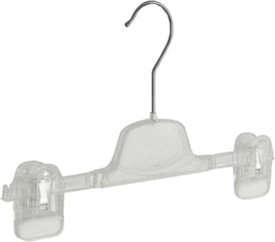 De Kledinghanger Gigant - Knijperhanger - Baby - Kinderen - KL1/28 - 50 Stuks - Kunststof - Transparant - Verschuifbare Anti-slip knijpers - 30 cm - Rokhanger - Broekhanger - Pantalonhanger - Babybügel - Kinderhanger - KL1-Serie (KL1/28_02/50)