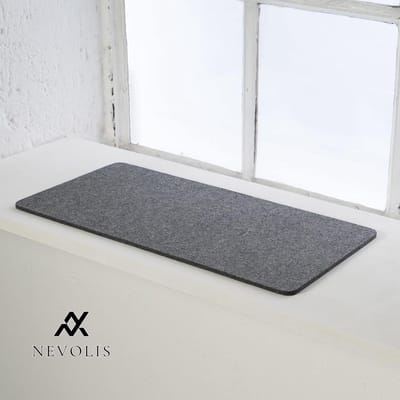 Nevolis FELTY Cat Window Sill Mat Made of Wool Felt Window Sill Bed - Anthracite Grey - Soft and Cozy Cat Cushion .
