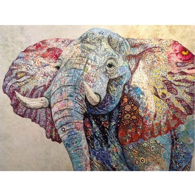 Borduren Handwerk Diamant Gekleurd Schilderen Olifant Diy Diamant Borduren Mozaïek Cadeau Diamant 20X30CM gray